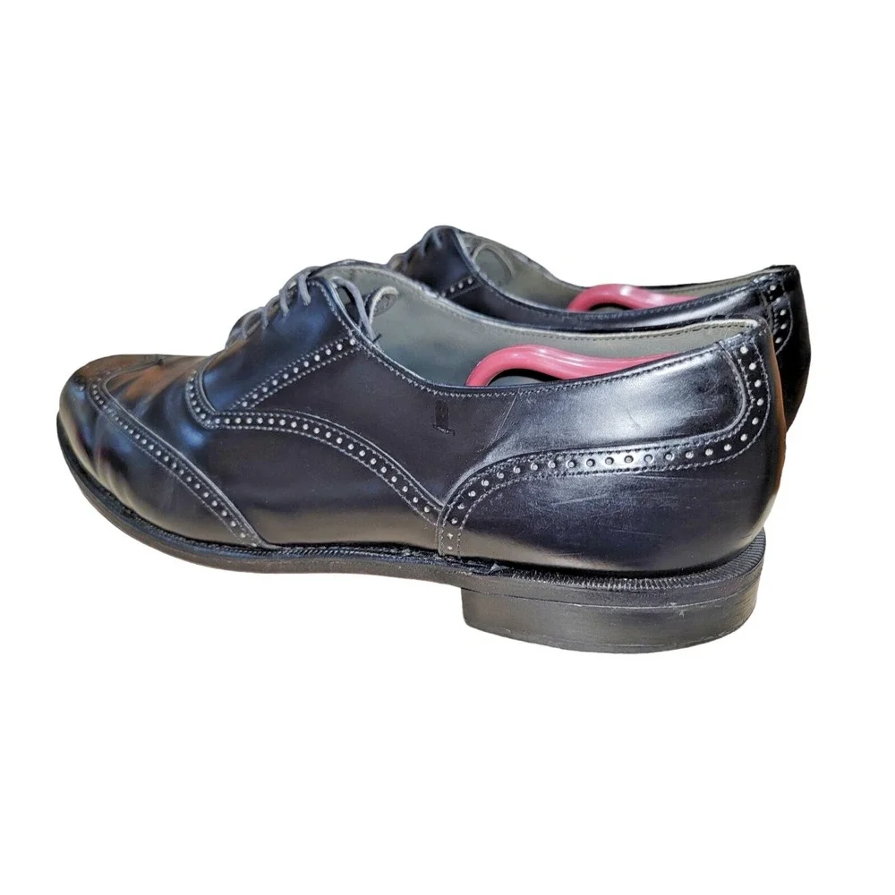 Dexter Men's Wing Tip Black Leather Oxford Brogue Dress Shoes Size 14 M USA